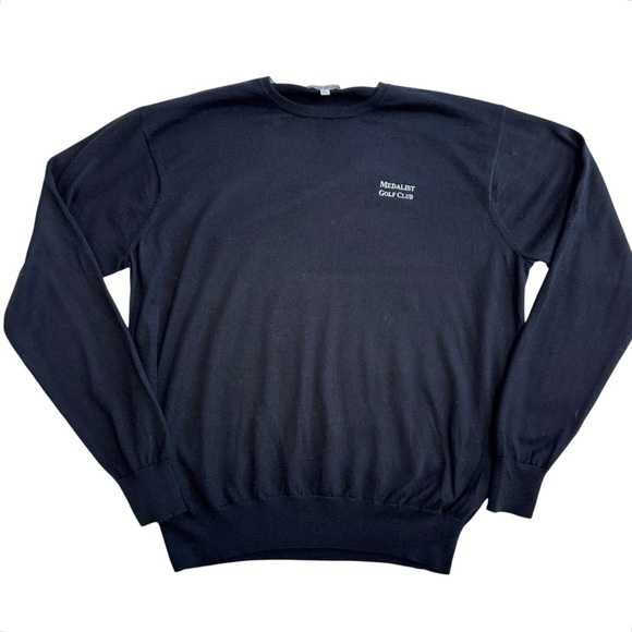 Peter Millar Medalist Golf Club Merino Wool Silk Sweater XL Crewneck Pullover - Picture 4 of 6